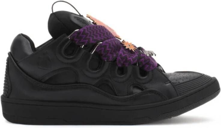 Lanvin Future Curb 3.0 Zwarte Leren Sneakers