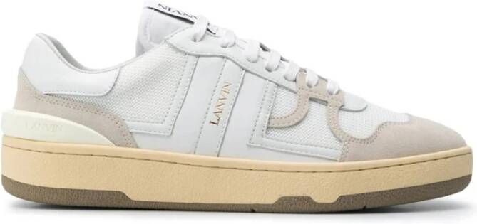 Lanvin Grafische Lage Clay Sneakers Wit Dames