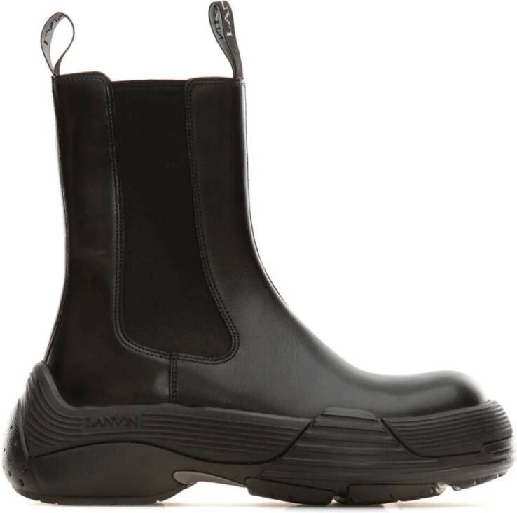 Lanvin Kalfshaar Laarzen Black Dames