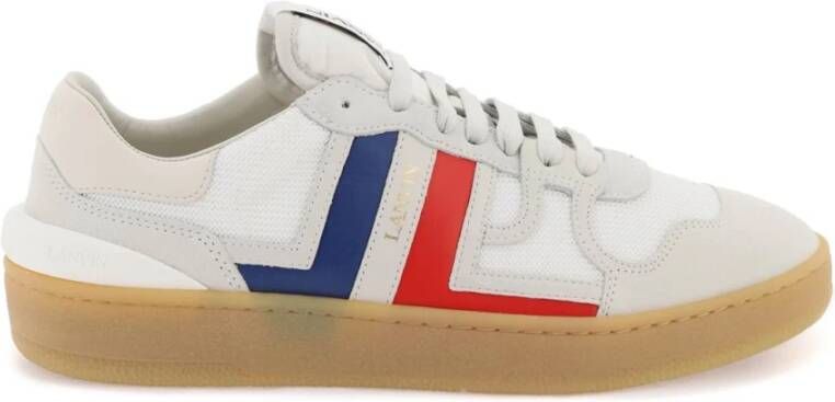 Lanvin Klei Sneakers Leer Suède Technische Stof Multicolor Dames