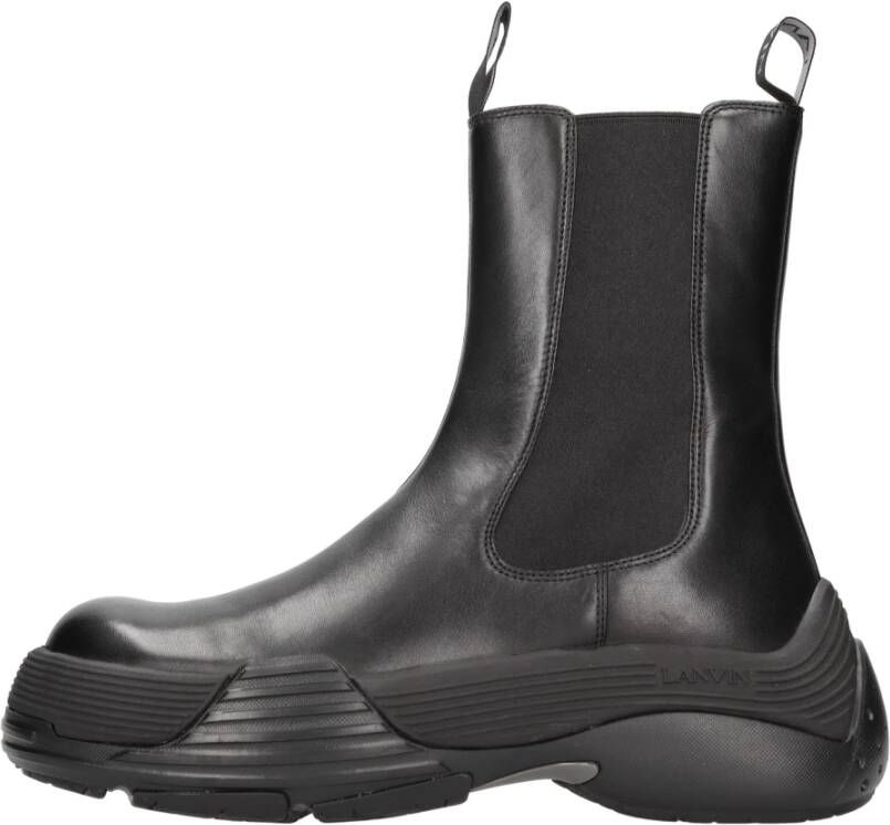 Lanvin Kalfshaar Laarzen Black Dames