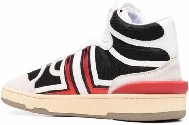 Lanvin Hoge Sneakers met Suède Detail Black Heren