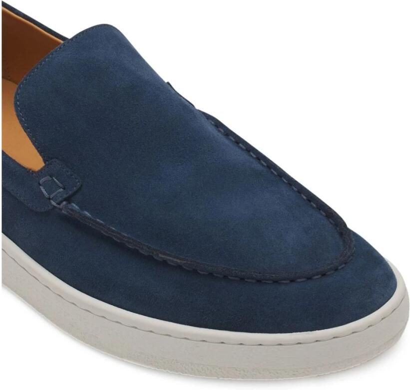 Lanvin Marineblauwe Suède Loafer Schoenen