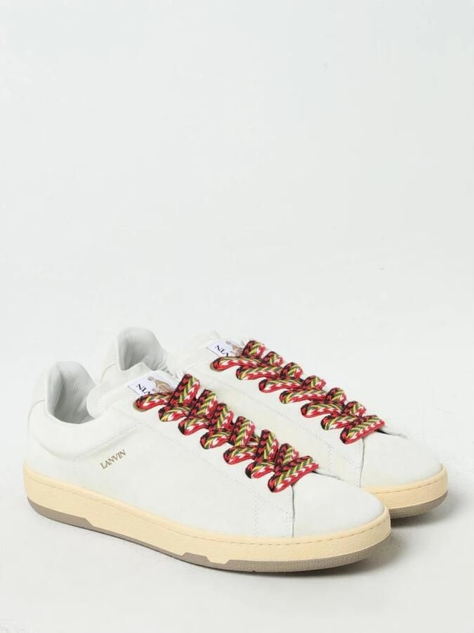 Lanvin Aztec-Weave Vetersluiting Suède Sneakers Beige Heren - Foto 3