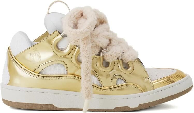 Lanvin Curb Metallic Leather Sneakers
