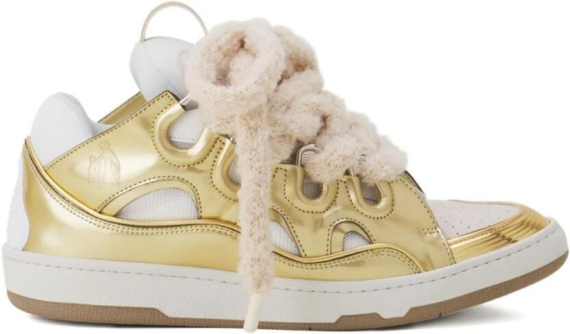 Lanvin Curb Metallic Leather Sneakers