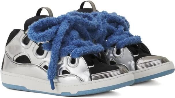 Lanvin Curb Metallic Leather Sneakers - Foto 3