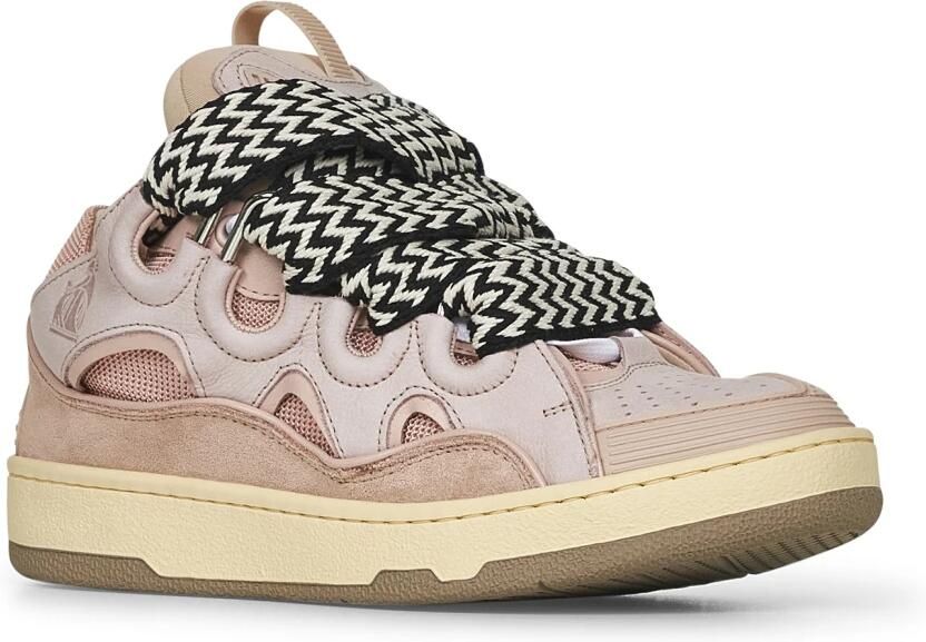 Lanvin Leren Sneakers met Maxi Tong Sluiting Pink Dames - Foto 9