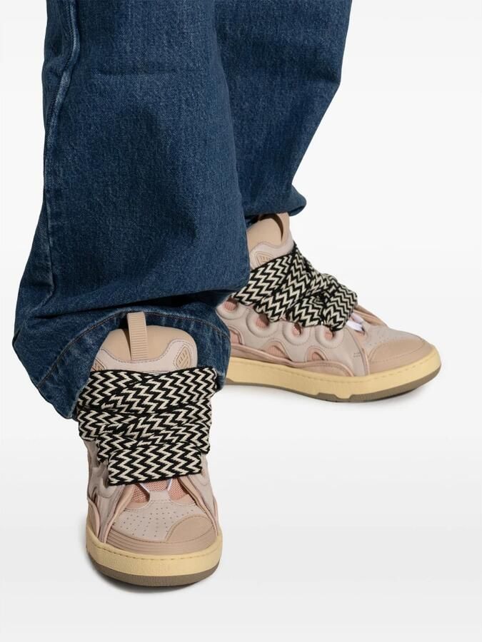 Lanvin Leren Sneakers met Maxi Tong Sluiting Pink Dames - Foto 6