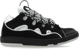 Lanvin Sneakers Curb Leather Sneakers Black White