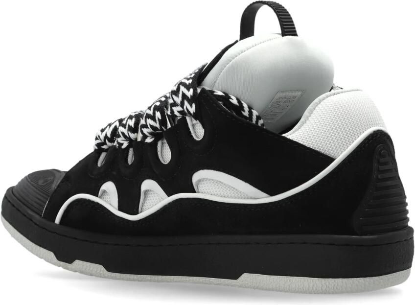 Lanvin Sneakers Curb Leather Sneakers Black White - Foto 5