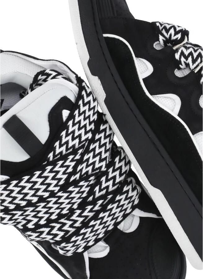 Lanvin Sneakers Curb Leather Sneakers Black White - Foto 2