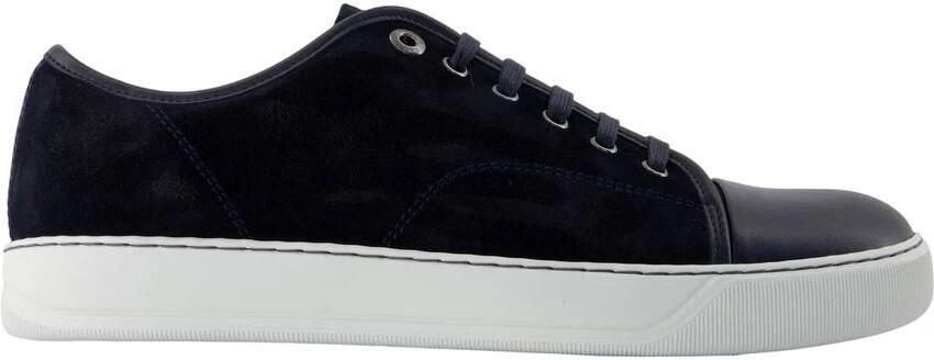 Lanvin Dbb1 Suede And Patent Leather Sportschoenen Blauw Heren