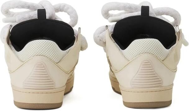 Lanvin Geperforeerde leren sneaker met touwveters