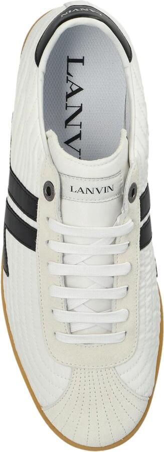 Lanvin Lage Sneakers Glen 2.0 Nylon Sneakers White Black - Foto 7
