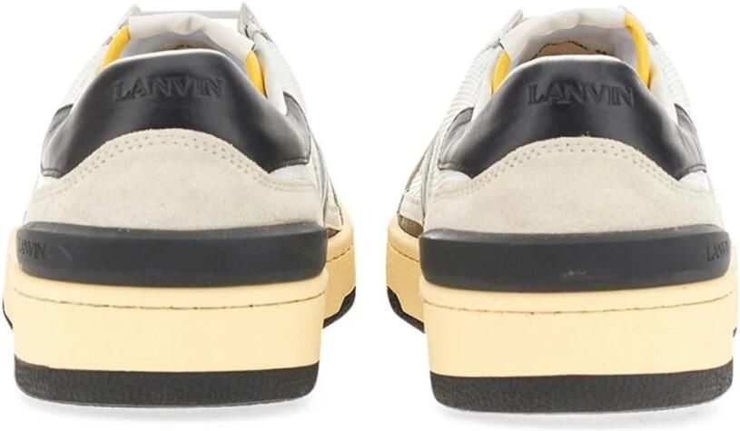 Lanvin JL Panelled Leather and Suede Low-Top Sneakers - Foto 2