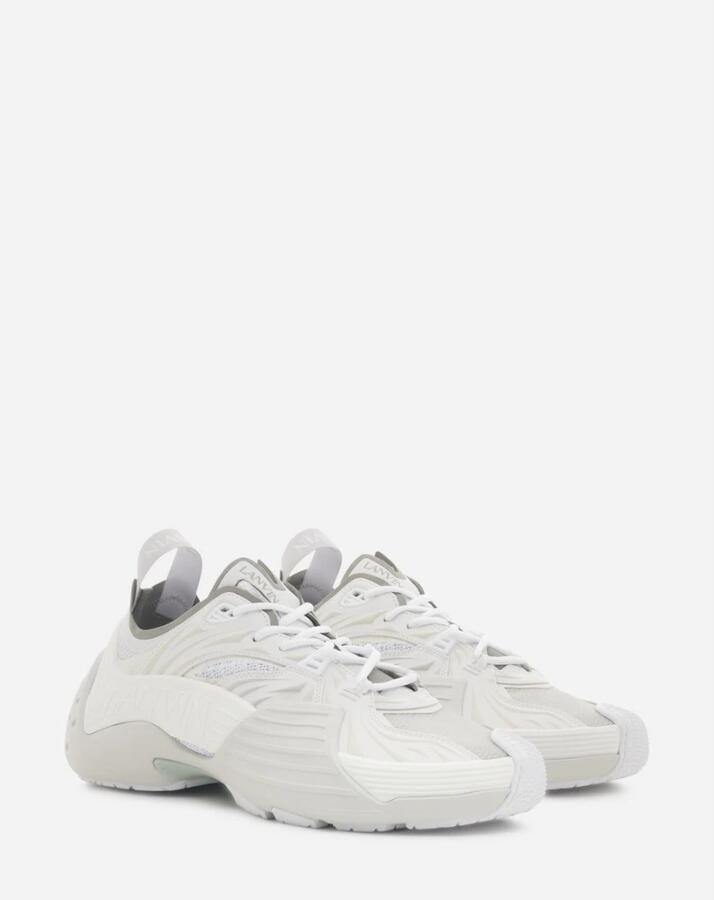 Lanvin Veelkleurige stof en rubberen flash-x sneakers Wit - Foto 2