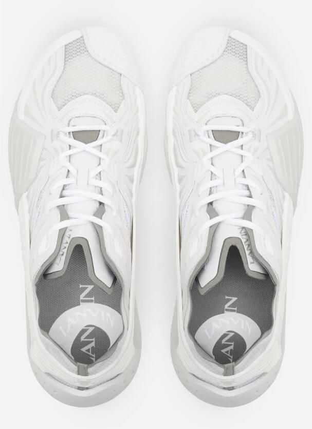 Lanvin Veelkleurige stof en rubberen flash-x sneakers Wit - Foto 5