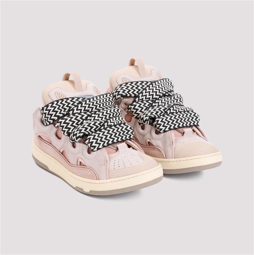 Lanvin Leren Sneakers met Maxi Tong Sluiting Pink Dames - Foto 3