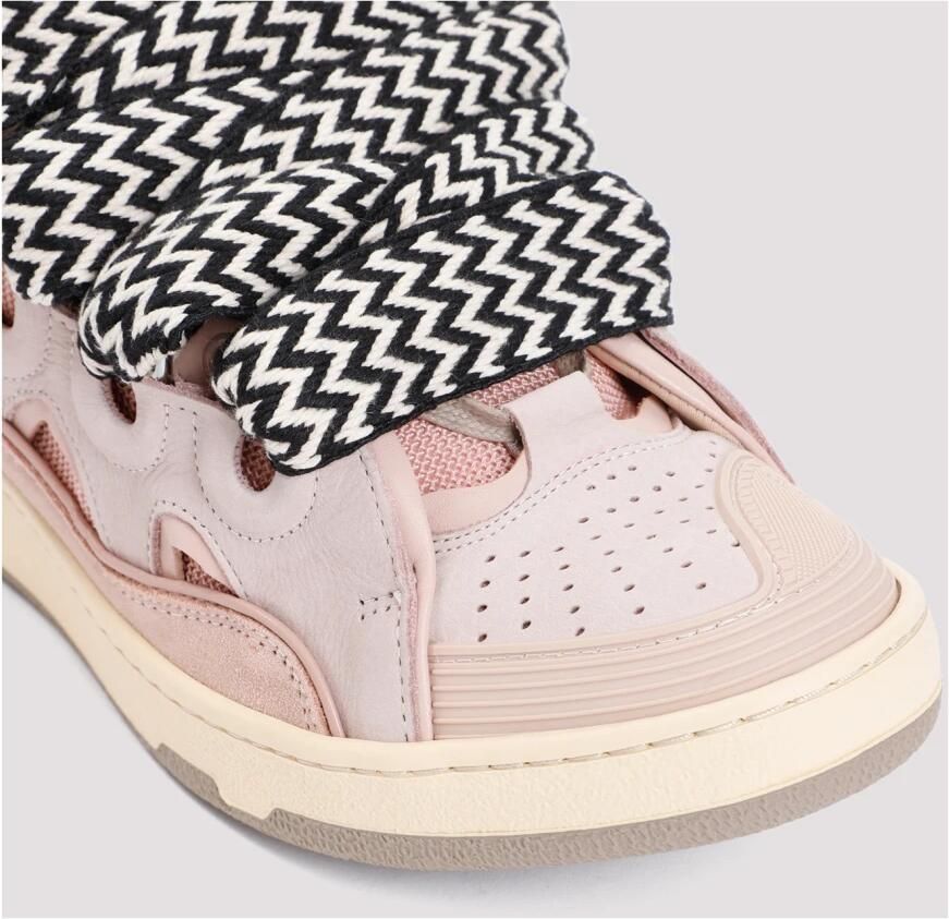 Lanvin Leren Sneakers met Maxi Tong Sluiting Pink Dames - Foto 5