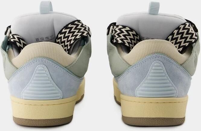 Lanvin Multicolor suede en stoffen stoepschuijfjes Blauw Heren - Foto 3