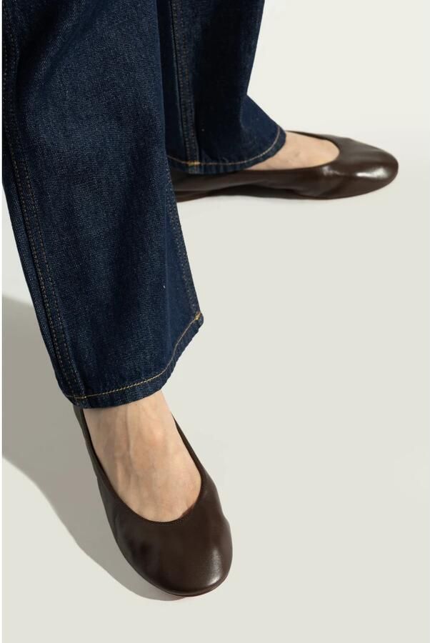 Lanvin Donkerbruine Ballerina Platte Schoenen Brown Dames - Foto 3