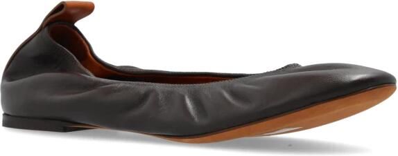 Lanvin Donkerbruine Ballerina Platte Schoenen Brown Dames - Foto 4