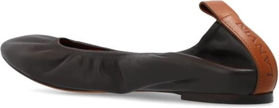 Lanvin Donkerbruine Ballerina Platte Schoenen Brown Dames - Foto 5
