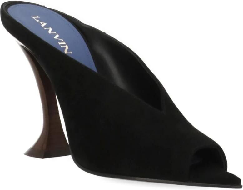 Lanvin Midnight Step Strik Leren Muil met Hak