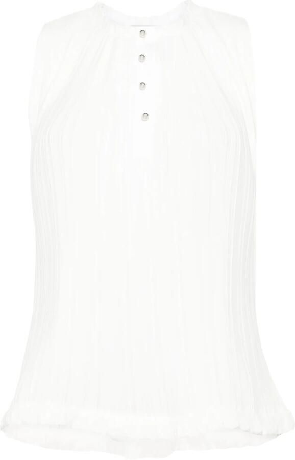 Lanvin Mouwtjesloze geplooide top