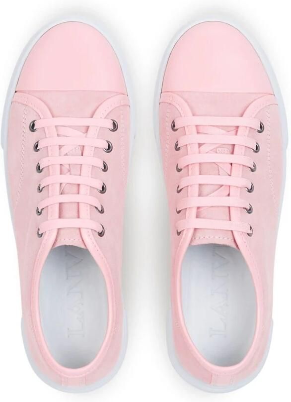 Lanvin Rose Velvet Sneakers Pink Dames