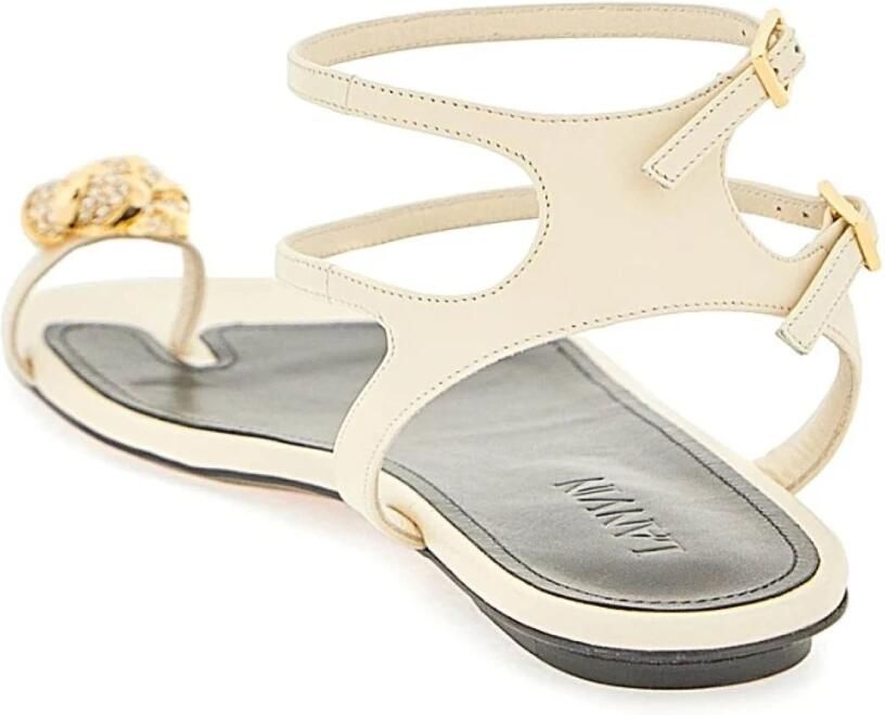 Lanvin Leren Lage Sandalen met Melodie Juweel Beige Dames - Foto 2