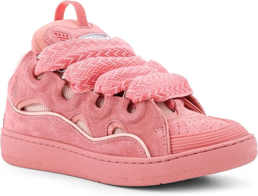 Lanvin Roze Suède Sneakers Amandel Teen - Foto 2