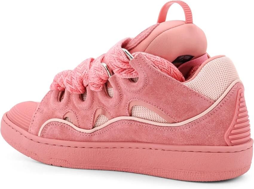 Lanvin Roze Suède Sneakers Amandel Teen - Foto 3