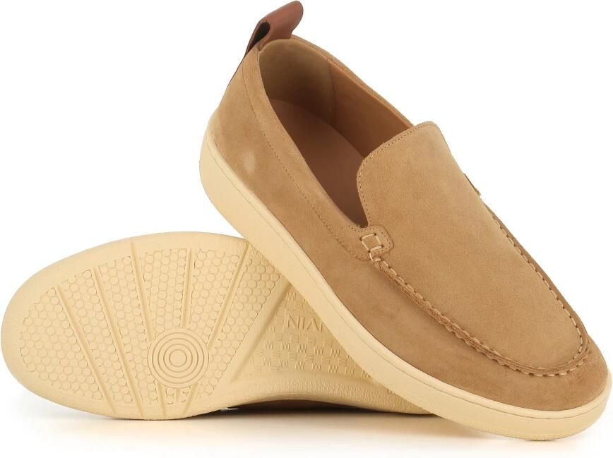 Lanvin Suède Slipper met Ronde Neus