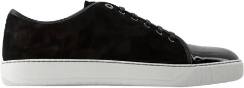 Lanvin Leather sneakers Black Heren