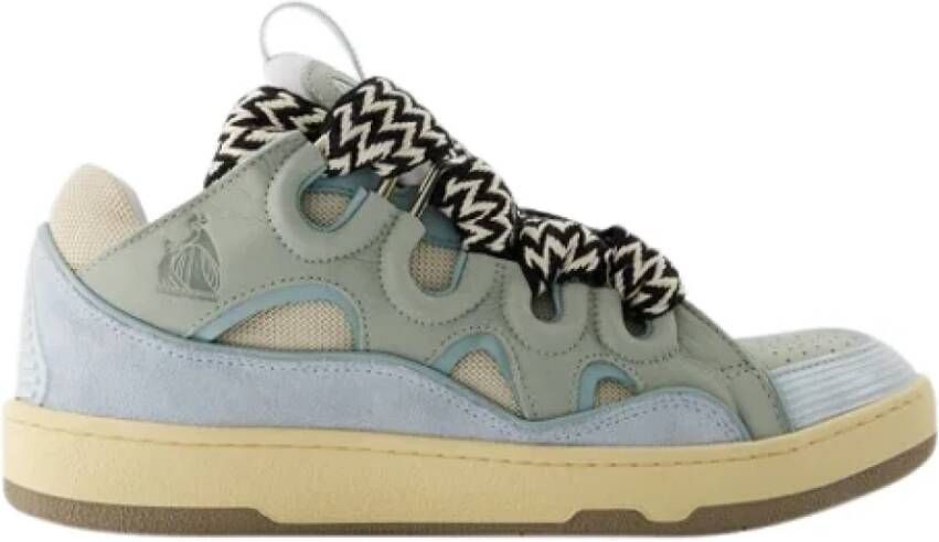 Lanvin Leather sneakers Blue Heren