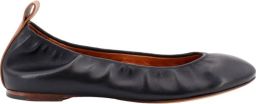 Lanvin Zwarte platte schoenen met gerimpeld detail Black Dames