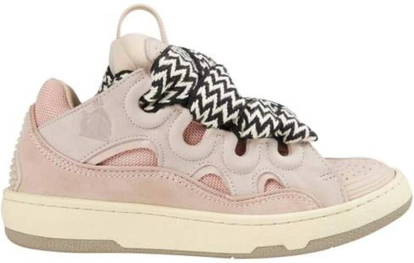 Lanvin Leren Curb Sneakers met reflecterende details