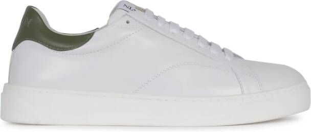 Lanvin Leren Ddb0 Trainers met Geborduurd Logo White Heren