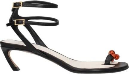 Lanvin Leren sandaal met strass voorkant