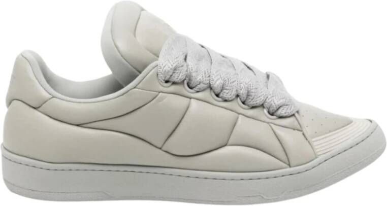 Lanvin Minimalistische Grijze Leren Sneakers