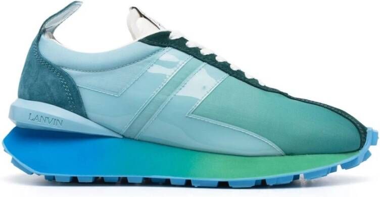 Lanvin Multicolor Nylon Bumpr Sneakers Blauw Heren