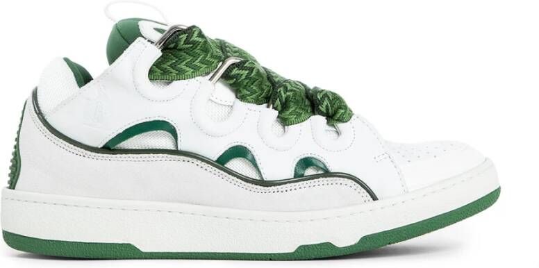 Lanvin Multicolor Sneakers met Logo Details White Heren