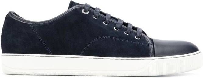 Lanvin Navy Blauwe Neuskap Sneakers