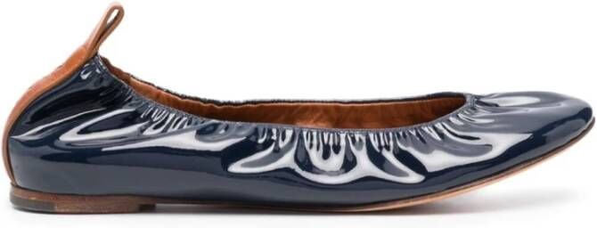 Lanvin Navy Blue Ballerina Schoenen Blue Dames