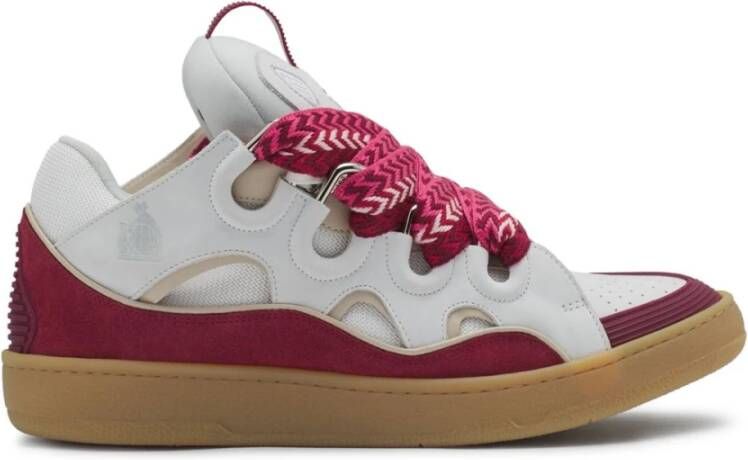 Lanvin Rode Sneakers met Veters en Trekker