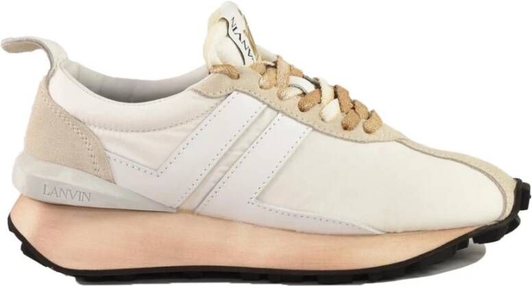 Lanvin Sneaker van ge gde materialen rubberen zool