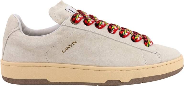 Lanvin Multikleur Sneakers met Gewatteerde Logotong White Dames