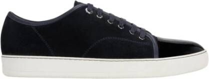 Lanvin Dbb1 Suede And Patent Leather Sportschoenen Blauw Heren